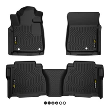 TPE Floor Mats Liners Fit For 07-11 Toyota Tundra Double Cab/CrewMax All-Weather