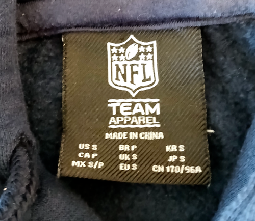 NFL Team Apparel, Los Angeles Rams, Herren, Small, genähter blauer Hoodie. Pro Football - Bild 2 von 10