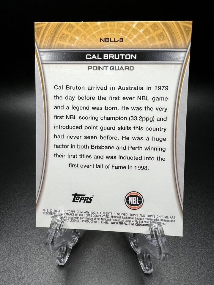 2022-23 Topps Chrome NBL - Legends #NBLL-8 Cal Bruton - Image 2 of 2