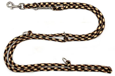 ELROPET® Hundeleine Doppelleine Brownie 2m 2,40m 2,80m 3,50m 5,00m 3-5fach verstellbar