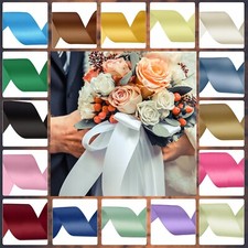 50mm SATIN Double Faced Ribbon - 25M Full Reel/ 1M, 10M Cut Lengths