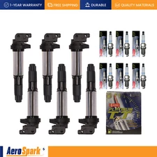 Ignition Coil & Denso Platinum Spark Plug for BMW 550i 650i 750i X5 4.8L UF522