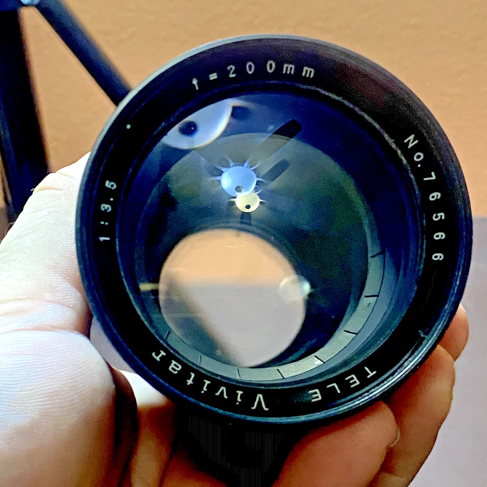 Lente teleobjetivo vintage Tele Vivitar f = 200 mm 1:3,5 76566 Foto 2 de 4