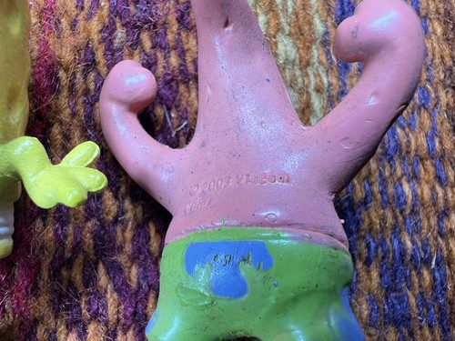 Spongebob SquarePants Figures Lot Of 2 1.5” 2003 Angry Yelling Patrick Star - Picture 6 of 6