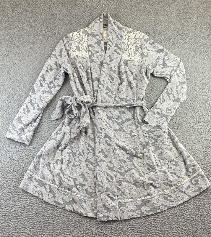 Eloise Anthropologie Womens Oversized Soft Terry Floral Kimono XS/S Fits M/L EXC