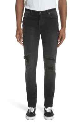 KSUBI CHITCH BONEYARD SKINNY FIT JEANS MEN'S BLACK SIZE 30 $240