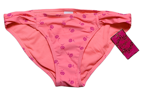 Candie's Women's Bathing Suit Bikini Bottoms Size Medium Pink Floral NO TOP