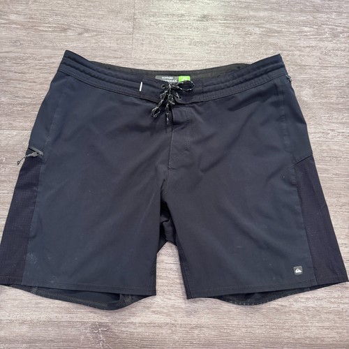 Quiksilver Badehose Herren 38 schwarz Board Waterman Stretch 4 Wege Surfshorts