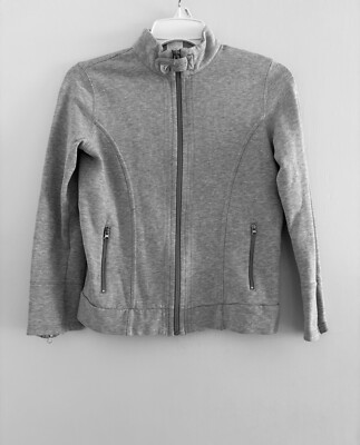 Tezenis Girl's long sleeve zip jacket, grey, sz 8-9
