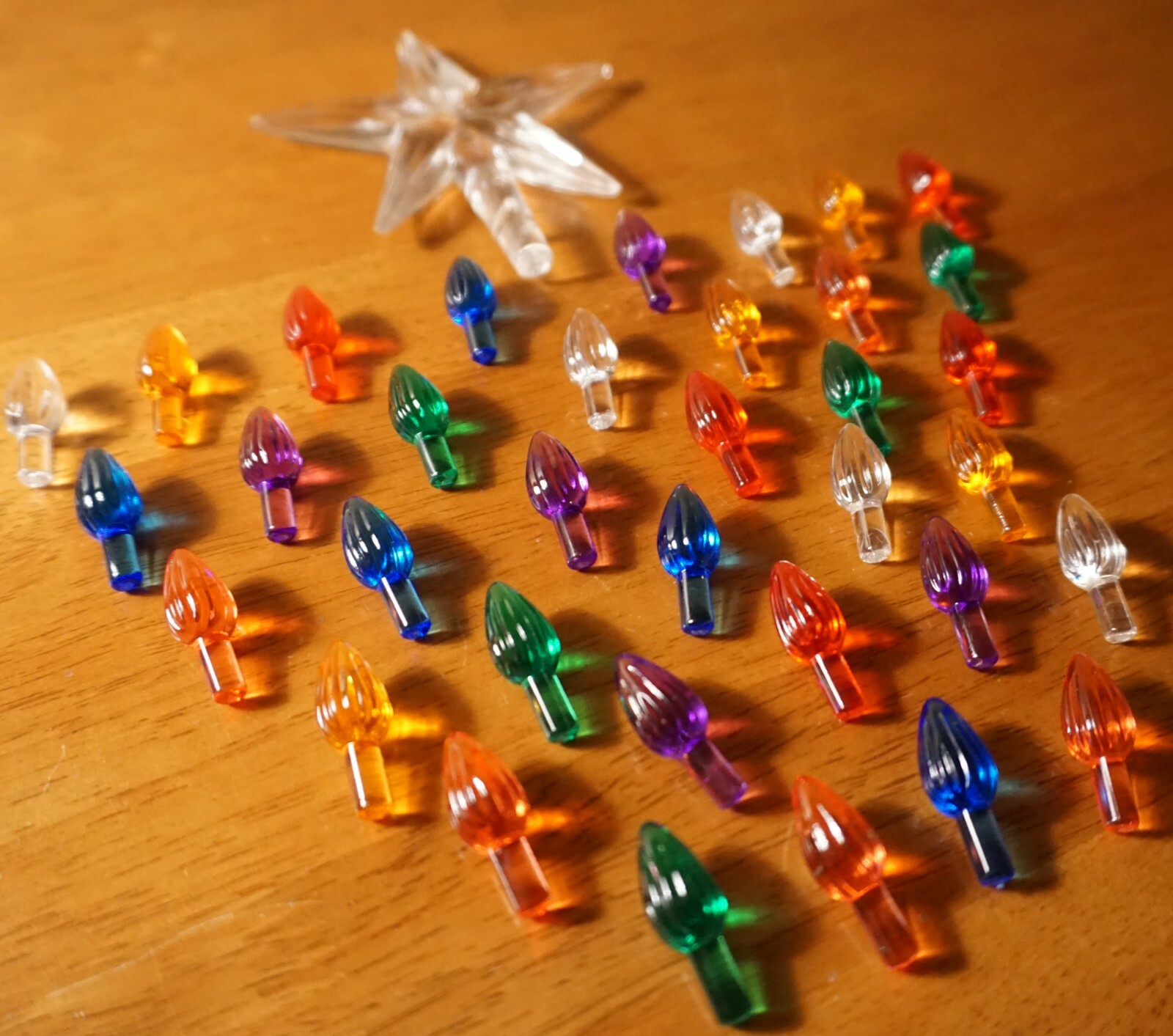 34 Ceramic Light Up Christmas Tree Replacement Bulbs & 1 Clear Star Tree Topper eBay