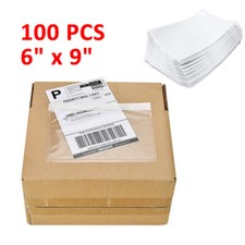 100Pack 6  x9  Clear Packing List Invoice Shipping Label Self Envelopes Pouches