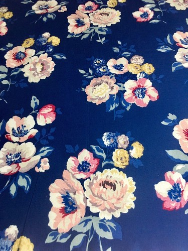 Windflower Bunch Navy Cath Kidston 20” 50cm Square Lightweight cotton fabric new - Picture 4 of 4