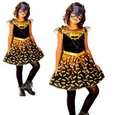 Batgirl Dress Deluxe Childs Costume Kids Superhero Comic Book Fancy Dress