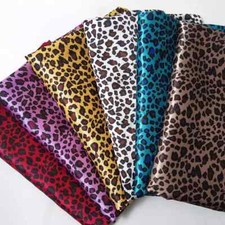 58'' Wide By Yards Africa Leopard Fabric Satin Charmeuse Material Scarf Lining