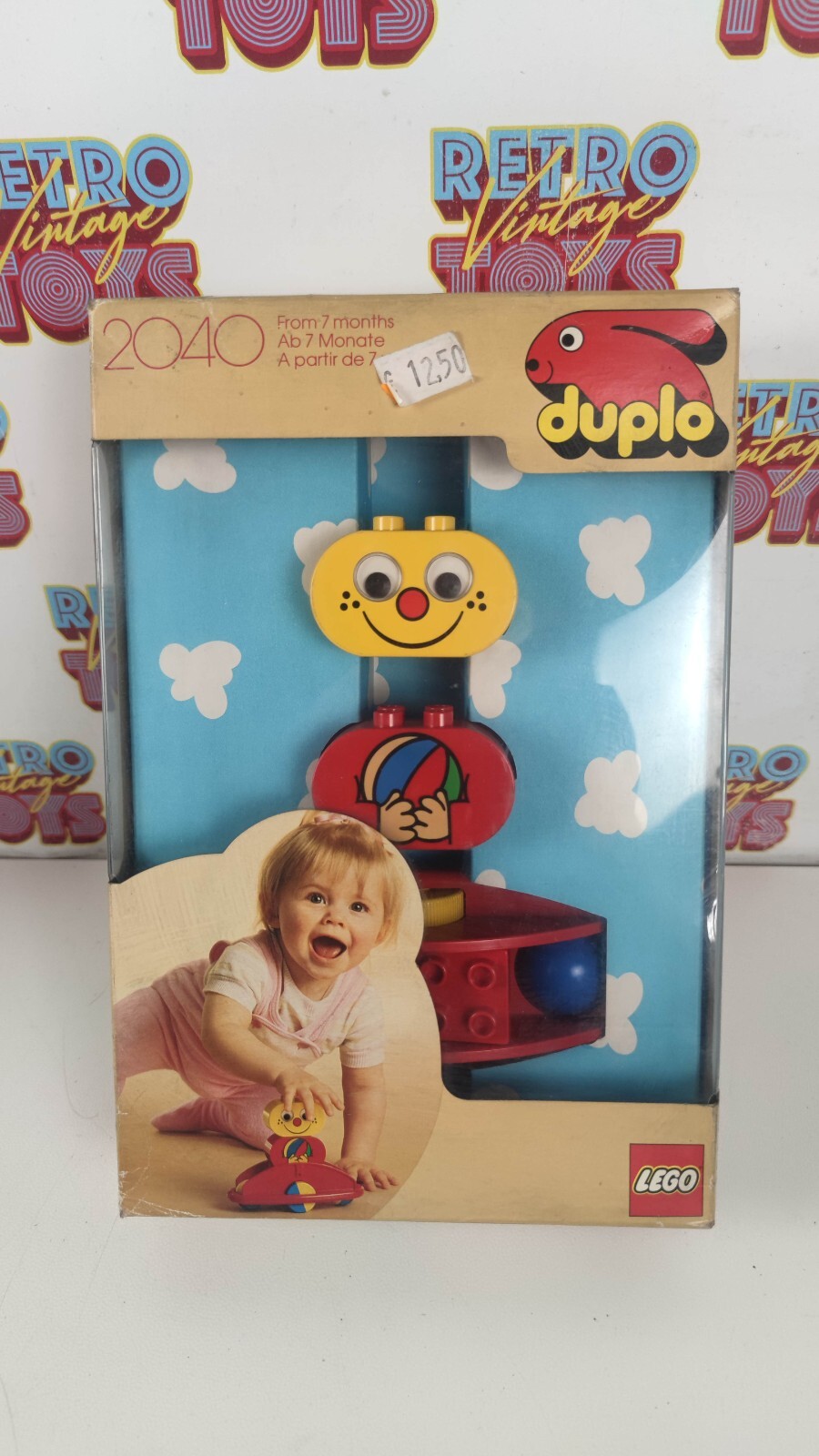2040 DUPLO LEGO VINTAGE NEW SONAGLIO BABY BEBEè TOYS 1989 GOLD BOX