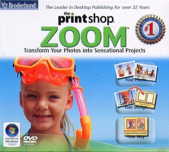 the Print Shop ZOOM DVD-ROM for XP/Vista - NEW DVD in SLEEVE - Image 2 of 3
