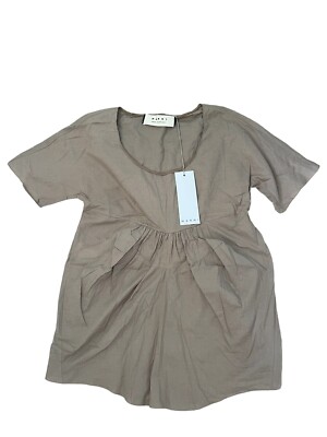 Neu mit Etikett Marni Sommer Bluse Top 38 Baumwolle schiefergrün