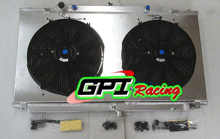 Aluminum radiator shroud fans&Hose Bl for Nissan Patrol Y61 GU 4.5L TB45E Petrol - Image 2 of 4