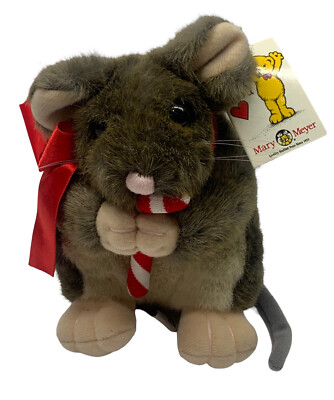 VTG Mary Meyer Plush Christmas Mouse Munchie Crunchie Candy Cane 7'' 1995 Tags