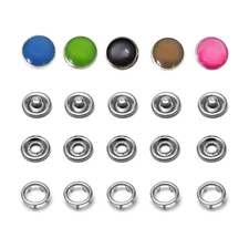 9.5 mm Colored Pearl and White Pearl  Capped Prong Snaps 20 sets or 50 sets