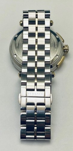 Orologio Versace GRECA CHRONO VEPM Uomo Acciaio Inox Quarzo 45mm Watch - Foto 8 di 14