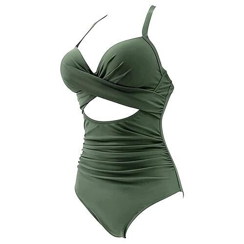Women�s One Piece Swimsuit Beachwear Swimwear Tummy Control Cutout High Waist - Picture 3 of 5