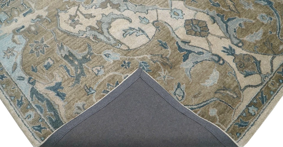 Alfombra 100 % lana | Alfombra acolchada a mano PB Nolan TODOS LOS TAMAÑOS para sala de estar alfombra de lana suave Foto 4 de 4