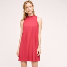 ANTHROPOLOGIE by Tracy Reese NWT Seaglass Swing Dress L $198 Medium Pink Hue