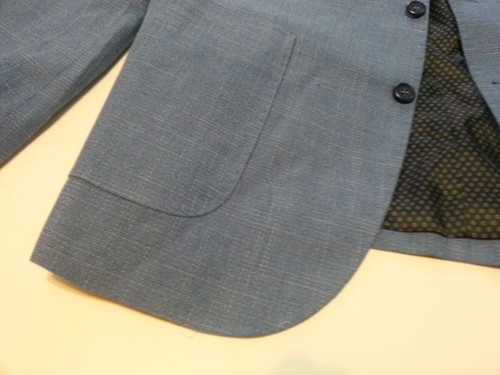 Tailorbyrd Collection Men Blazer Size 40R Linen Blend Blue - Picture 8 of 12