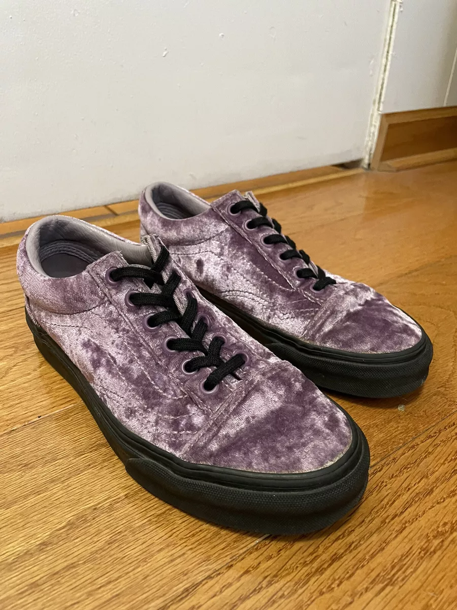 Extra Susteen Gedetailleerd Vans Old Skool Womens 6 Sea Fog Purple Velvet | eBay