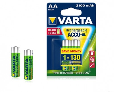 4 Batteries Mignon AA Varta Ready 2 Use NiMH 2100mAh 56706 In 4-Pack