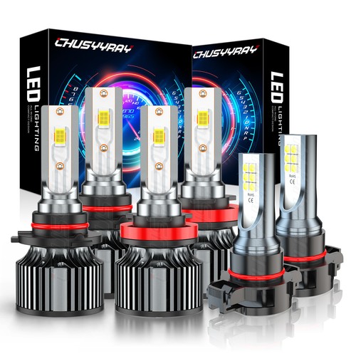 For Chevrolet Tahoe 2007-2015 6Pcs LED Headlight Fog Light Bulbs 9005 H11 5202 - Picture 86 of 121