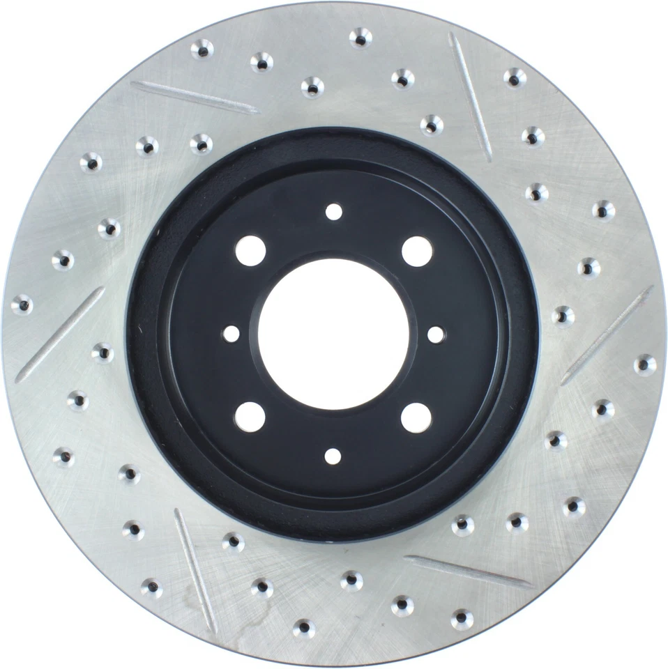 Rotor de freno delantero StopTech Sport perforado y ranurado de 1 pieza para Honda Civic 90-05 Foto 2 de 4