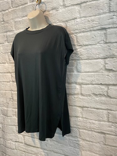 Túnica jersey cuello alto para mujer Eileen Fisher en verde noche Forrest talla XS NUEVA - Imagen 3 de 7