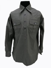 Wehrmacht Soldaten Feldhemd Diensthemd Grau Uniform Hemd : M