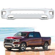 Front Bumper Cover Face Bar Chrome For 2019-2024 Ram 1500 With Fog Lamp Holes