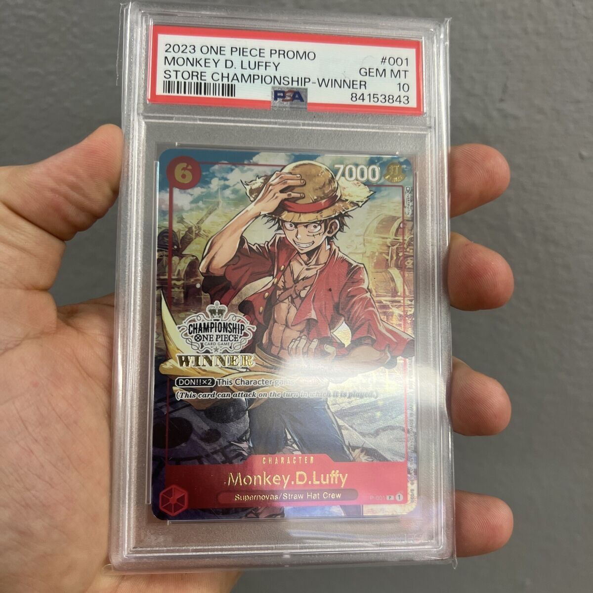 PSA 10 One Piece Monkey D. Luffy Store Championship Winner PSA 10 One Piece Monkey D. Luffy Store Championship Winner