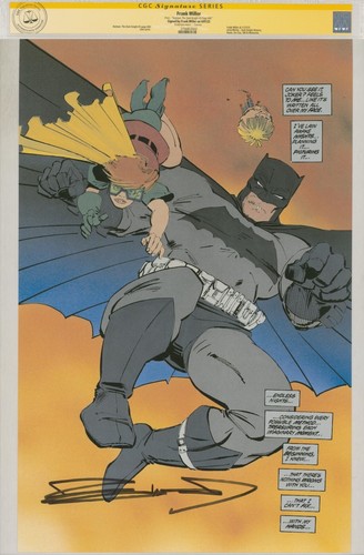 CGC SS Frank Miller Batman Dark Knight Returns Stampa artistica firmata ~ Carrie Kelley