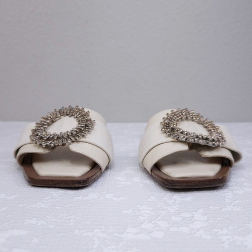 Alexandre Birman Flats Sandals Women's 7 Suede Crystal Jewel Maddie Slide Shoes - Picture 4 of 10