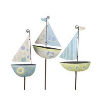Sail Boats Set Of 3 Metal Yard Stakes 41 Patio Garden Art Nautical Sailing Sail Boats Set Of 3 Metal Yard Stakes 41 Patio Garden Art Nautical Sailing