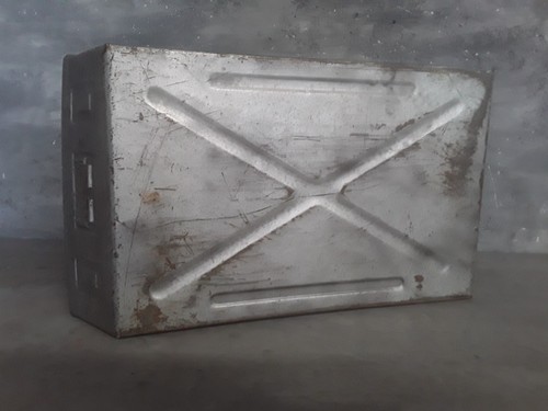 Cassetta Contenitore Industriale In Metallo Vintage - Foto 14 di 20