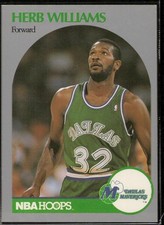 Herb Williams 1990-91 Hoops #90 Dallas Mavericks