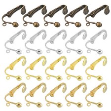 40Pcs Clip-on Earring Converter Clip-on Earring Findings 4 colors