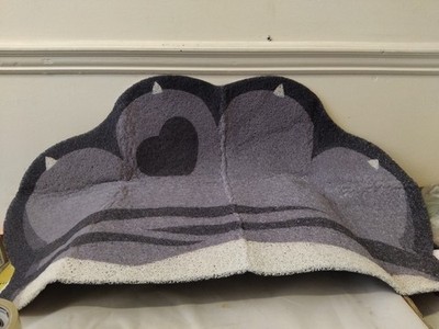 Katzentoilette Matte rutschfest Bad Fußmatte 90x59cm, Katzentoilette Matte für Ba
