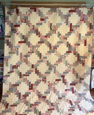 Handmade Queen size Jelly roll twist pattern quilt