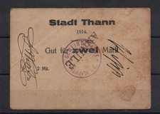 [30910] - NOTGELD THANN (heute: Thann), Stadt, 2 Mark, 00.00.1914, Dießner 395.2