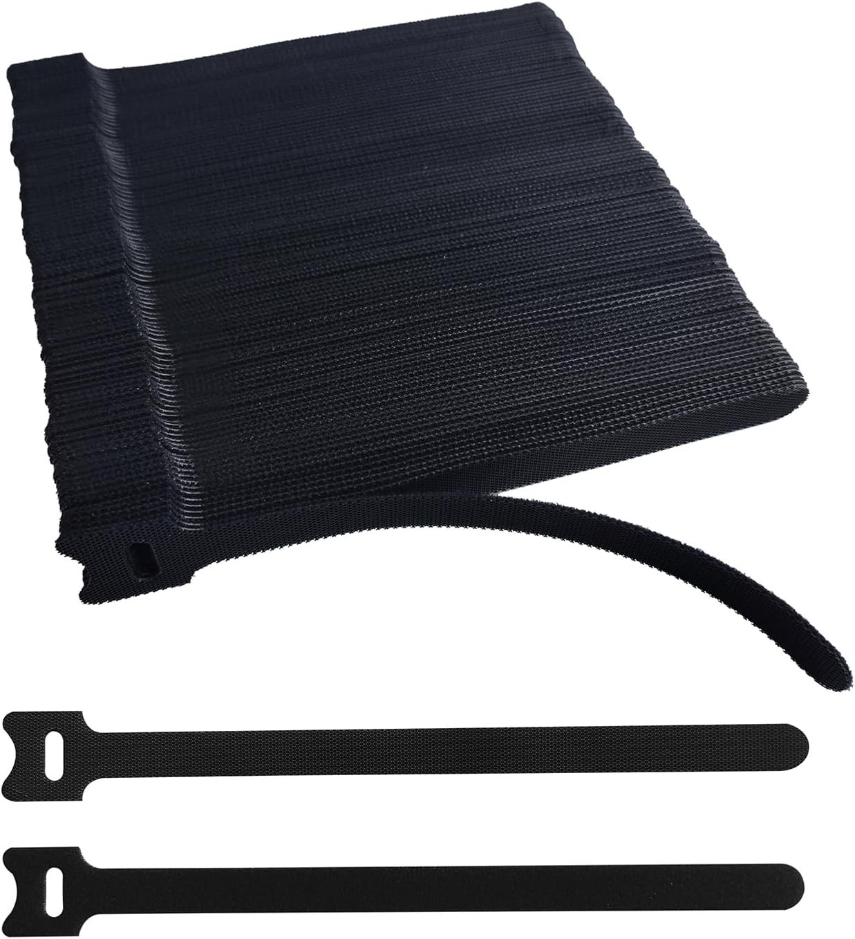 200 PCS Reusable Cable Ties, 8 Inches, Adjustable Cord Straps, Cable Organizer