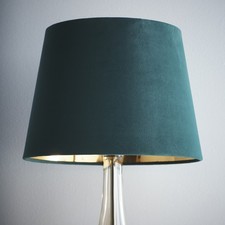Velvet Tapered Lampshade for Modern Ceiling Table and Floor Lamps in Green
