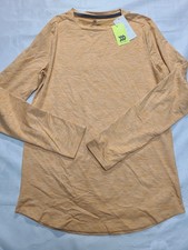Men's Soft Stretch Long Sleeve Athletic Top All in Motion Gold Size Small