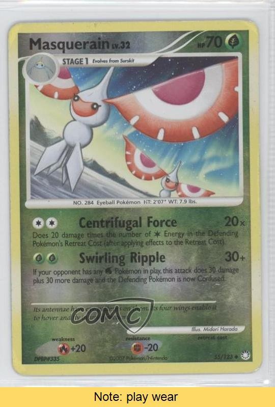 Masquerain Reverse Foil Pokémon Diamond & Pearl Mysterious Treasures #55 fm0